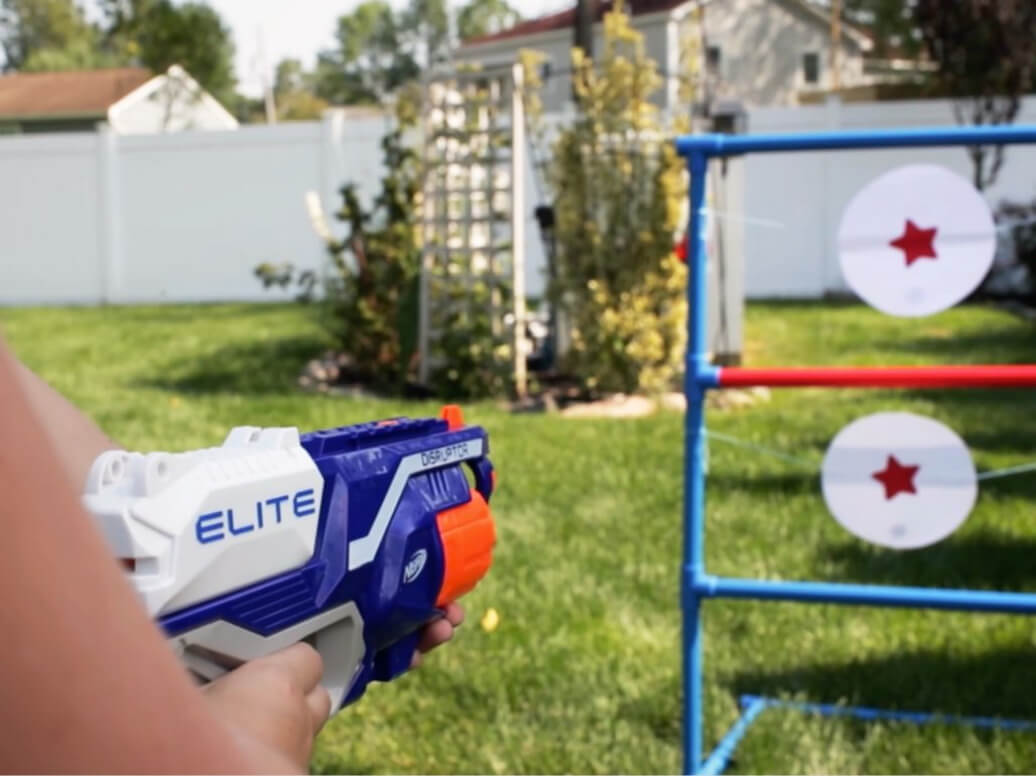 NERF target practice DIY for kids